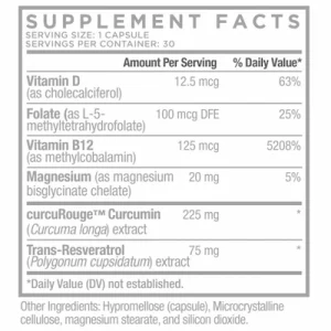 Total Brain Boost Supplement Facts